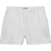 Superdry Dames Korte broek Mid Rise Linnen wit (24), Casual, Vlas W7110496A