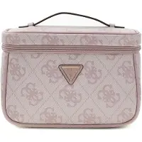 GUESS cosmetische tas Toiletry Train Case Orchid Logo oud roze