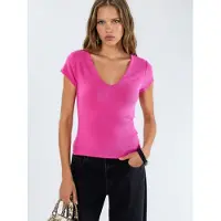 Busem V-hals Modal Katoenmix Blouse