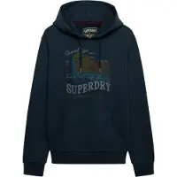 Superdry Sweatshirt 'Outdoors Mountain' navy / opaal / olijfgroen / petrol