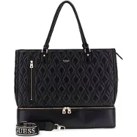 GUESS reistas schoudertas met laptopvak Maxine Zip Bottom Tote Black zwart