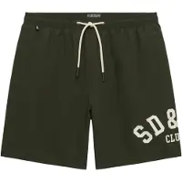 Superdry Printed Logo 16-Inch Zwemshort Green Grootte: S