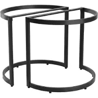 CLP Cranford Tafelpoten Metaal Zwart - Set van 2 - industriële Look - Voor DIY Eettafel - 300 kg Draagvermogen - Poedercoat - zwart