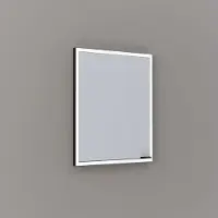 Thebalux Exclusief Sunny Solana inbouwspiegelkast 60x70cm 1 deur 95W zwart mat