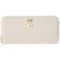GUESS portemonnee Ella Logo SLG Zip Around Stone Logo crème