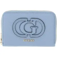 GUESS portemonnee Isola SLG Zip Around Wallet Light Blue Lichtblauw