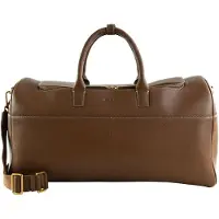 Ted Baker Leren reistas Siimons Pebbled Leather Holdall Tan bruine