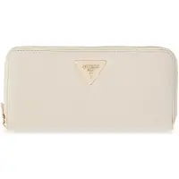 GUESS portemonnee Laurel II SLG Large Zip Around Wallet Cream White crème