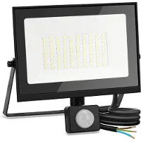 Aigostar LED Schijnwerper met Bewegingssensor - 56 LEDS - IP65 - Floodlight - Buitenlamp - 50W - 6500K - Zwart