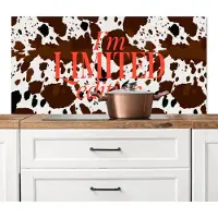 KitchenYeah Spatscherm keuken 120x60 cm - Kookplaat achterwand Koeienprint - Limited edition - Rood - Muurbeschermer - Spatwand fornuis - Hoogwaardig aluminium