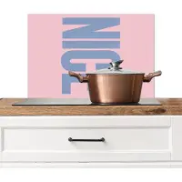 KitchenYeah Spatscherm keuken 60x40 cm - Kookplaat achterwand Nice - Paars - Roze - Muurbeschermer - Spatwand fornuis - Hoogwaardig aluminium