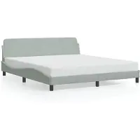 vidaXL Bedframe Dover lichtgrijs 180x200 cm fluweel