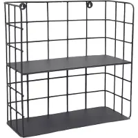 Jax Design Wandrek Racky | metaal zwart 17x42x42 cm wandrekken | NADUVI