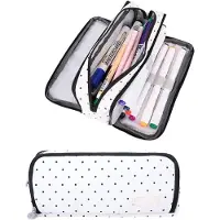 OEM - Pennenetui - Etui school - Pennenzak groot - Etui met 3 ritsen - Multi vakken etui - Pennenmap organizer - Mesh pocket etui - Schrijfwaren tas - Voor school - Voor kantoor - Voor studenten