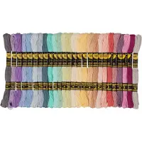 Folia 23993 - Borduurzijde - Assorti pastel - 52 Stuks