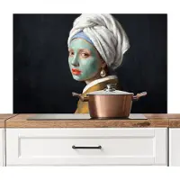 KitchenYeah Spatscherm keuken 100x65 cm - Kookplaat achterwand Iconisch - Modern - Kleurrijk - Muurbeschermer - Spatwand fornuis - Hoogwaardig aluminium
