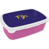 MuchoWow Broodtrommel Roze - Lunchbox Blauw - Geel - Fijn - Brooddoos 18x12x6 cm - Brood lunch box - Broodtrommels voor kinderen en volwassenen