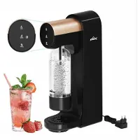 Homelux elektrische sodamaker - Touchbediening - 3 koolzuurniveaus - Bruiswatermaker - Bruiswatertoestel - Waterbruisapparaat - Zwart met goud