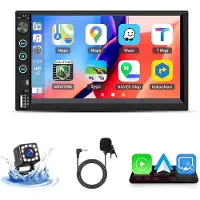 Hexinex - 2DIN Carplay Autoradio - met Draadloze Carplay Android Auto - 7 inch IPS Scherm - Achteruitrijcamera