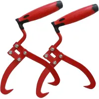 Baumarktplus TRUTZHOLM – Handzange für Holz – 2er-Set – Forstzange – Greifzange – Handhebehaken – Sappie – Holzgreifer – Schleppzange