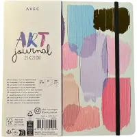 Avec Art Journal Kraft Cover - Schetsboek - 300 g-m² - Kunstboek - Aquarel papier - 30 vellen - 21 x 21cm - Aquarelpapier - Aquarel boek