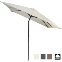 Kopu alicante parasol vierkant 230x230 cm met windvanger -