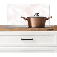 KitchenYeah Spatscherm keuken 70x30 cm - Kookplaat achterwand Wolkenstructuur - Roze - Marmer print - Muurbeschermer - Spatwand fornuis - Hoogwaardig aluminium