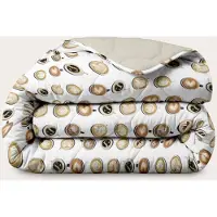 HappyBed Dekbed zonder overtrek 140x200 - Bedrukt dekbed zonder hoes - Hoesloos Dekbed met Print - Wasbaar All year Eenpersoonsdekbed - Coffee Dream