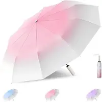 VHV -Mini Reisparaplu met Etui - Compacte en Lichtgewicht Zakparaplu - UV-bescherming UPF 50+ - Windbestendige Opvouwbare Paraplu voor Dames, Heren en Kinderen-roze