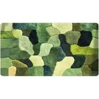 VHV -Deurmat 40x60 cm - Abstract Geometrisch Vloerkleed met Kleurrijk Bloemenontwerp - 3D Effect Deurmat voor Binnen en Buiten - Moderne Keukenmat en Entreekleed