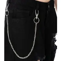 Poizen Industries - Ravenbind Chain (50Cm) Portemonneeketting/broekketting - Zilverkleurig