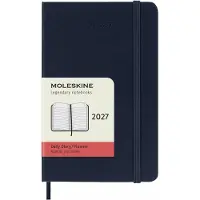 Moleskine 12 Maanden Agenda - 2027 - Dagelijks - Pocket - Harde Kaft - Saffier Blauw