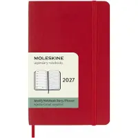 Moleskine 12 Maanden Agenda - 2027 - Wekelijks - Pocket - Zachte Kaft - Rood