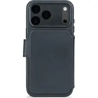 Decoded Leather Detachable Wallet - iPhone 17 Pro - Navy Shadow