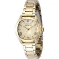 Invicta Wildflower 48235 Dames Horloge - Quartz Uurwerk - Roestvrij Staal met gouden Wijzerplaat - 32mm
