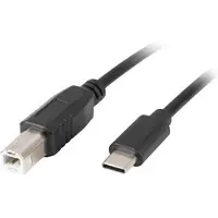 Lanberg Usb 2.0-Kabel Usb-C Naar Usb-B 1,8 M Ferrietkabel Voor Het Aansluiten Van Apparaten