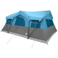 vidaXL Familietent 487 x 340 x 216 cm Blauw Polyester en Staal