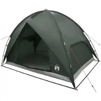 vidaXL Campingtent met waterdichte regenfly 4-persoons Leger Groen