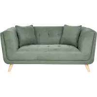 Beliani HABO - Tweezitsbank - Groen - Polyester