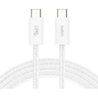 Belkin 240w Usb‑c Naar Oplaadkabel – Gevlochten Pcr (usb 2.0 3m Wit)