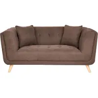 Beliani HABO - Tweezitsbank - Bruin - Polyester