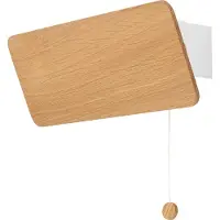 Euluna Wandlamp Oslo, dimbaar, hout licht, Woon-/ Eetkamer, Hout, Modern, Wandlamp hout