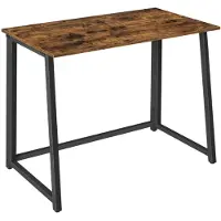 Leobert Opklapbaar bureau MAX 1.0 – Rustiek houtlook – Zwarte poten – Compact design