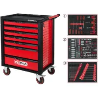 Ks Tools 826.7215 Werkplaatswagen Plaatstaal Kleur (specifiek): Zwart, Rood