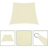 The Living Store Zonnezeil - Oxford stof - 2/4 x 3 m - Crème
