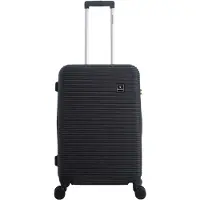Saxoline - Twist | Harde Koffer / Trolley / Reiskoffer - M - Zwart - Zwart / Medium