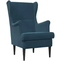 vidaXL Fauteuil Blauw Fluweel