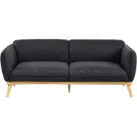 Beliani LJUNG - Driezitsbank - Zwart - Bouclé