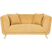 Beliani HABO - Tweezitsbank - Mosterdgeel - Polyester