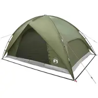 vidaXL Campingtent met waterdichte regenfly 4-persoons Olijfgroen